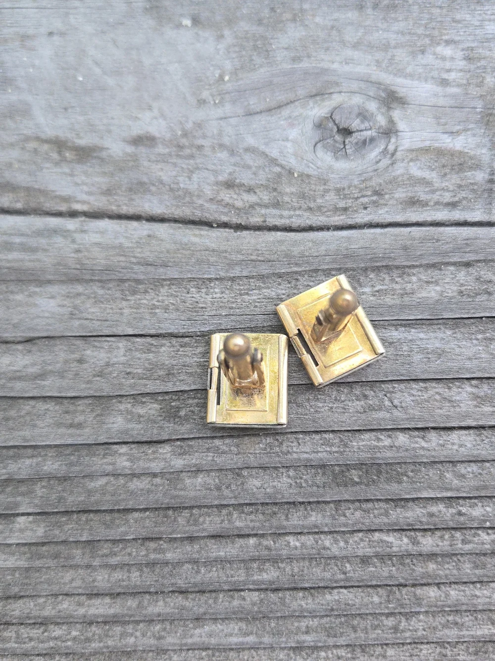 Vintage Gold-Tone 'EM' Monogram Cufflinks - Men's Accessories Swank